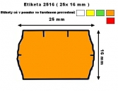 Zn. etikety Contact 25x16mm orange